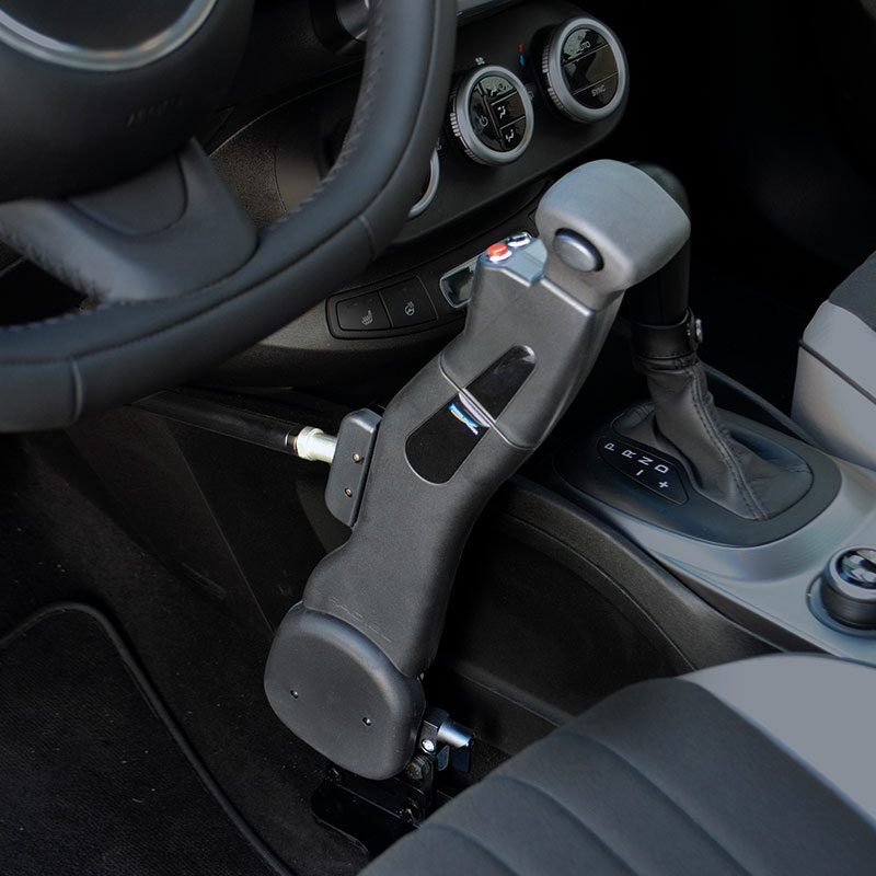 Freno a pavimento FP1-20 installato in un'auto per la guida adattata.
