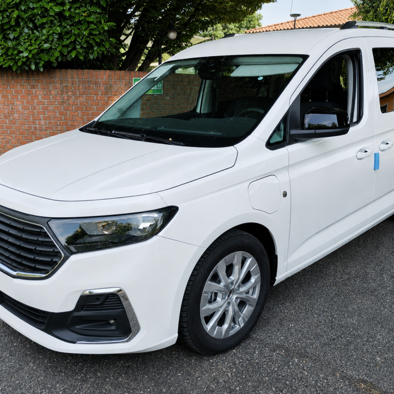Ford Tourneo Connect L2 M Hybrid bianco parcheggiato
